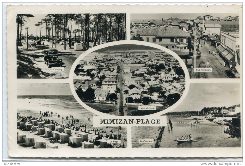 CPSM 40 MIMIZAN PLAGE  MULTI VUES 1958 - Mimizan Plage