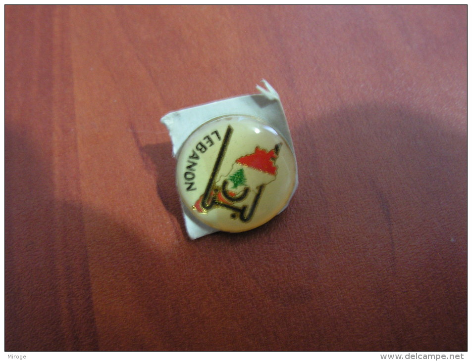 Lebanon Pin Cedar And Map, Badge Liban - Pin-ups