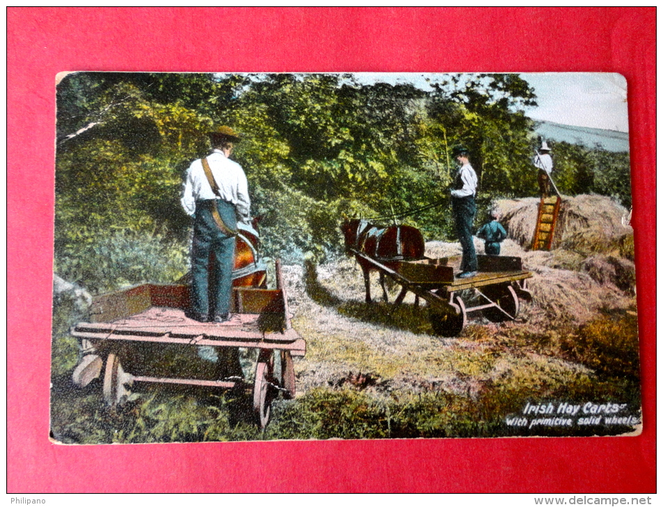 Irish Hay Carts Ca 1910  Not Mailed  Ref 1009 - Farmers