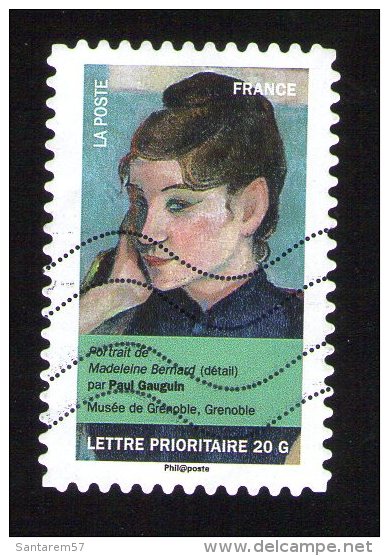 Timbre Oblitéré Used Stamp Journée De La Femme 2012 Portrait De Madeleine Bernard Paul Gauguin Musée Grenoble FRANCE - Oblitérés