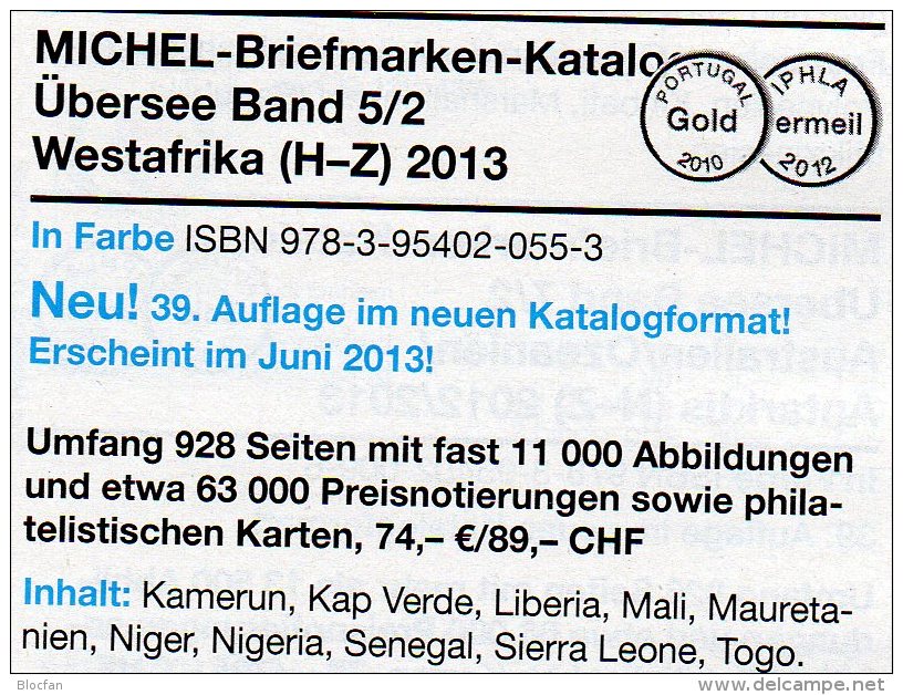 MICHEL West-Afrika H-Z Band 5 II Catalogue 2013 New 74€ Kamerun Liberia Mali Senegal Mauretanien Sierra Leone Togo Verde - Allemand