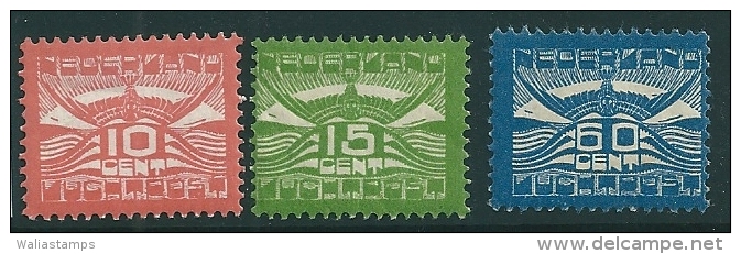 Netherlands Air 1921  SG 239-41 MM* - Poste Aérienne