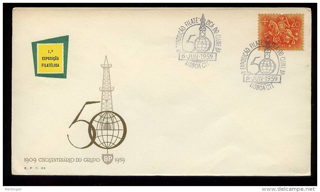 Portugal 1959 Cover Postmark EXPOSICAO FILATELICA LISBOA - Brieven En Documenten