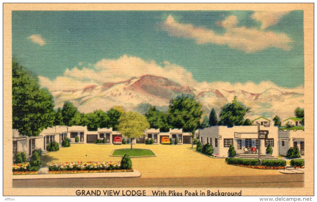 Grand View Lodge Colorado Springs Co Old Postcard - Colorado Springs