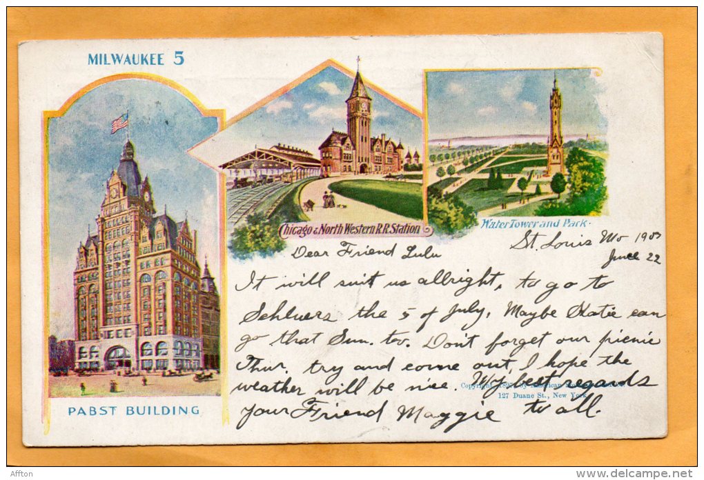 Milwaukee WI 1900 Postcard - Milwaukee