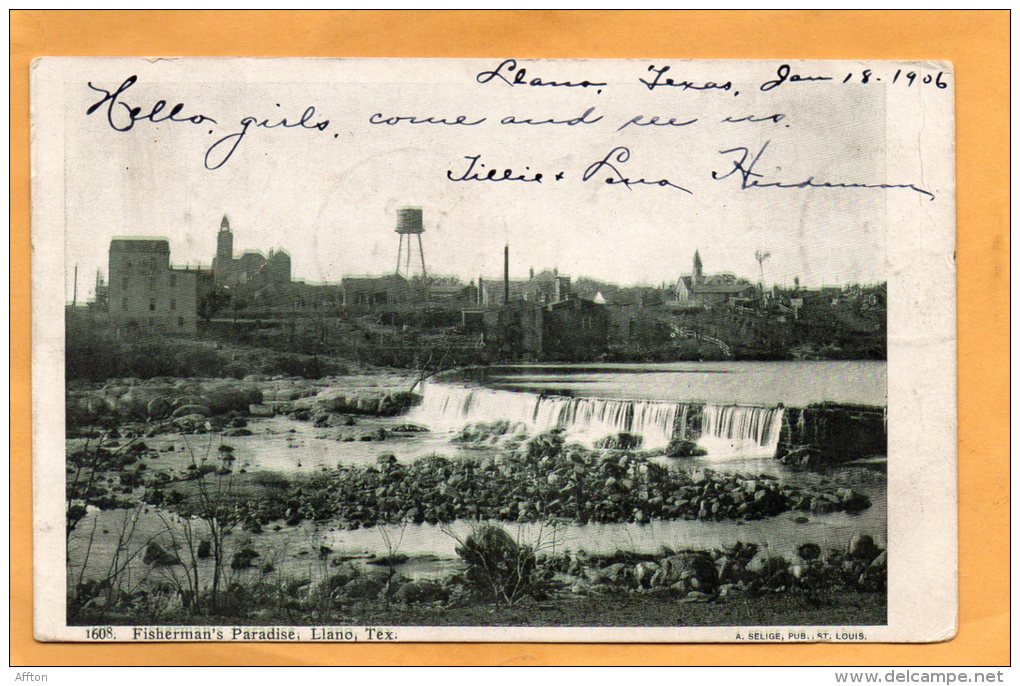 Llano TX 1906 Postcard - Sonstige & Ohne Zuordnung