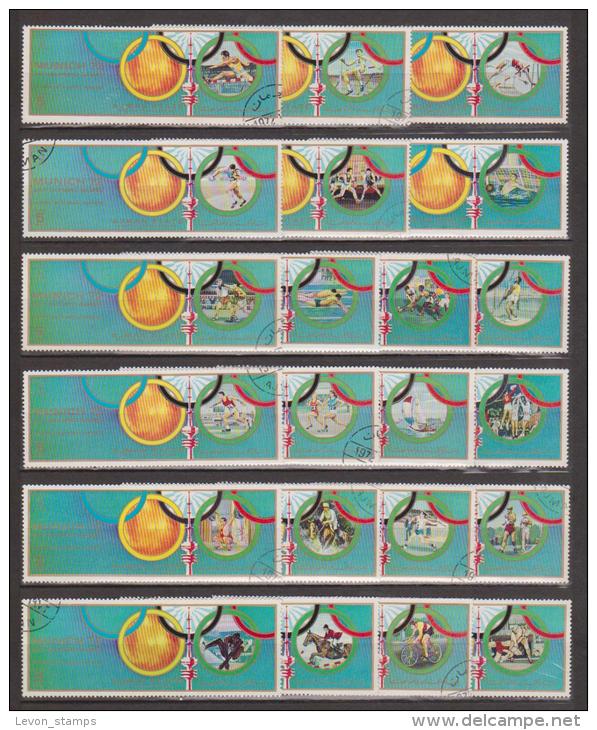 United Arab Emirates,Ajman,Sports,22stamps,1set,Cancelled. - Ajman