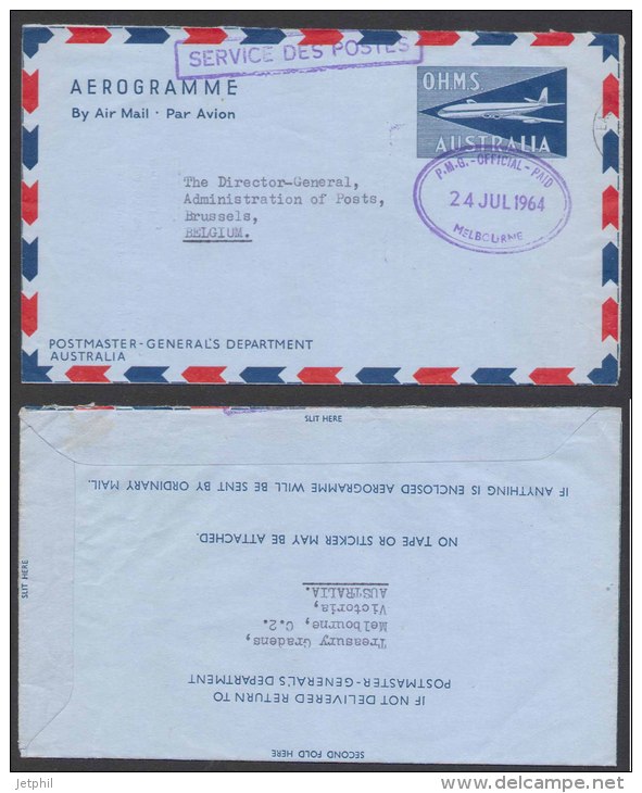 AU 1964 Aerogramme OHMS - Aerograms