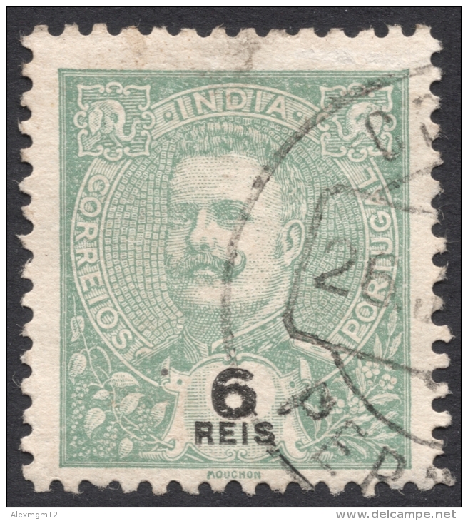 Portuguese India, 6 R. 1902, Sc # 205, Mi # 211, Used - Portuguese India