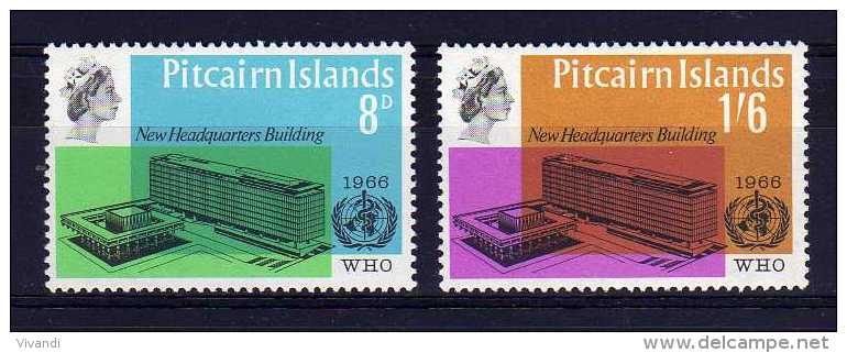 Pitcairn Islands - 1966 - New WHO HQ Building - MH - Pitcairn