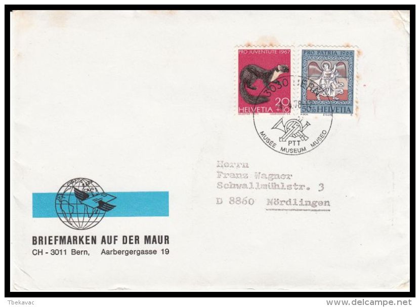 Switzerland 1978, Cover Bern To Nordlingen - Brieven En Documenten