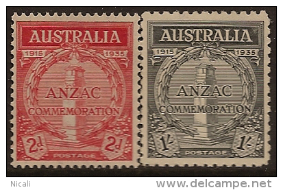 AUSTRALIA 1934 Gallipoli SG 154/5 HM VC121 - Neufs