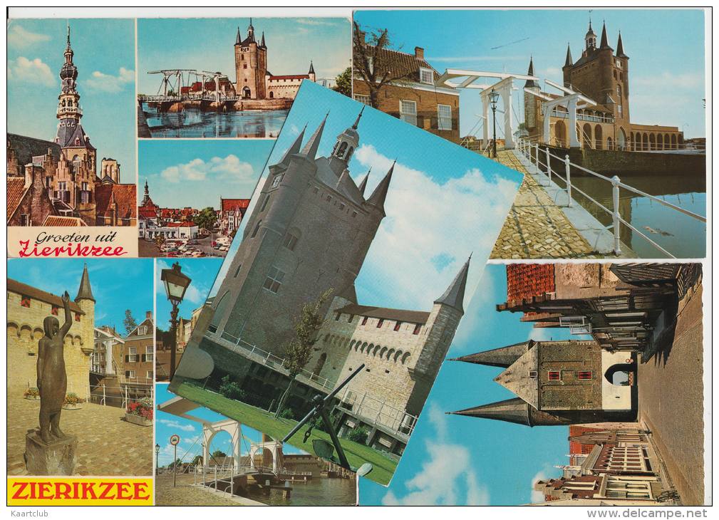 5 POSTCARDS: ZIERIKZEE (Schouwen-Duiveland, Zeeland - HOLLAND / Nederland) - 2 Scans - 5 - 99 Cartes