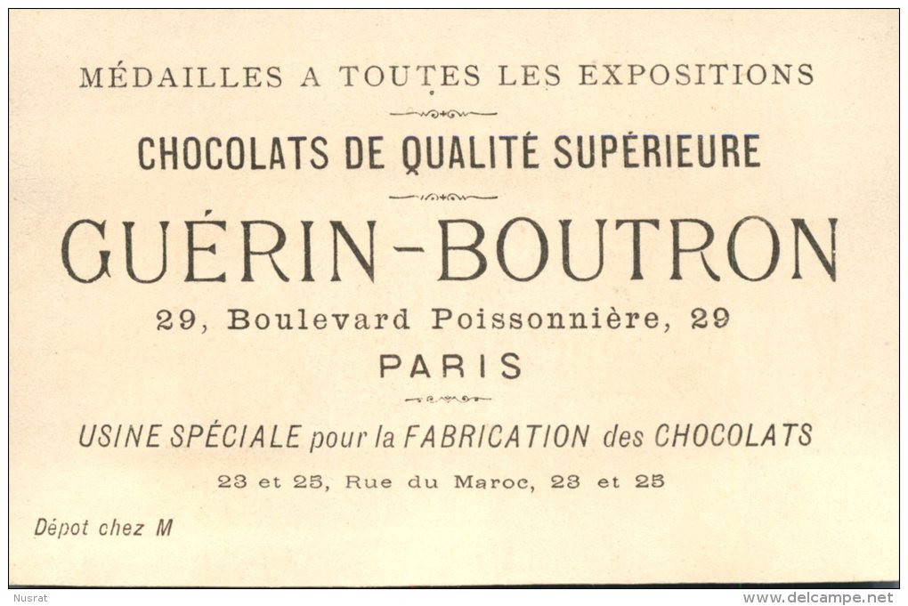 Chocolat Guérin Boutron, Jolie Chromo, Jeune Homme Costume Directoire, Quelle Incroyable Nouvelle, Lith. Vallet Minot - Guérin-Boutron