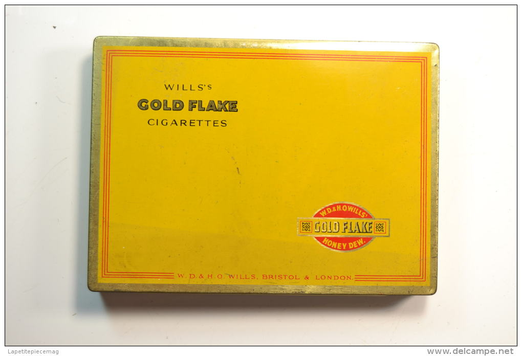 Ancien étui / Boite  A Cigarettes En Métal GOLD FLAKE. WW2 - Empty Cigarettes Boxes