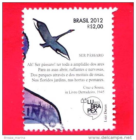 BRASILE - 2012 - USATO - Uccelli - Birds - Oiseaux - Passero - Ser Passaro - 2.00 - Used Stamps