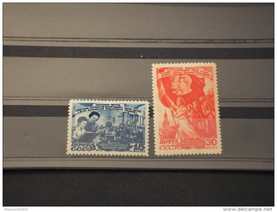 RUSSIA - 1947 DONNA 2 Valori - NUOVI(++)-TEMATICHE - Unused Stamps