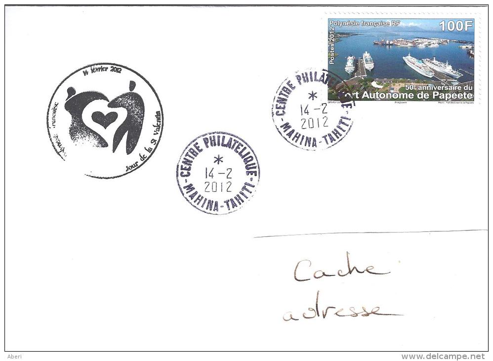 9751  JOUR De La SAINT VALENTIN - TAHITI - POLYNESIE - 14-2-2012 - Cartas & Documentos