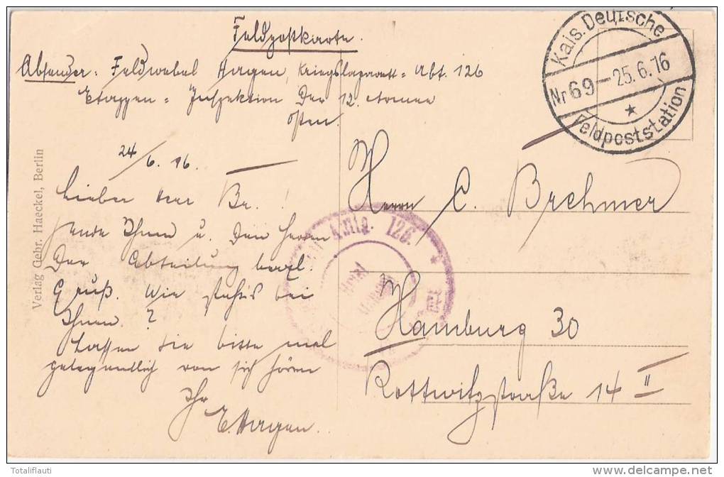 LIDA Belarus Russia Kasernen Proviant Treck Pferde Wagen Panje Feldpost 25.6.1916 Gelaufen - Weißrussland