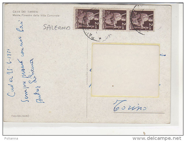 PO0168C# SALERNO - CAVA DEI TIRRENI  VG 1951 - Cava De' Tirreni