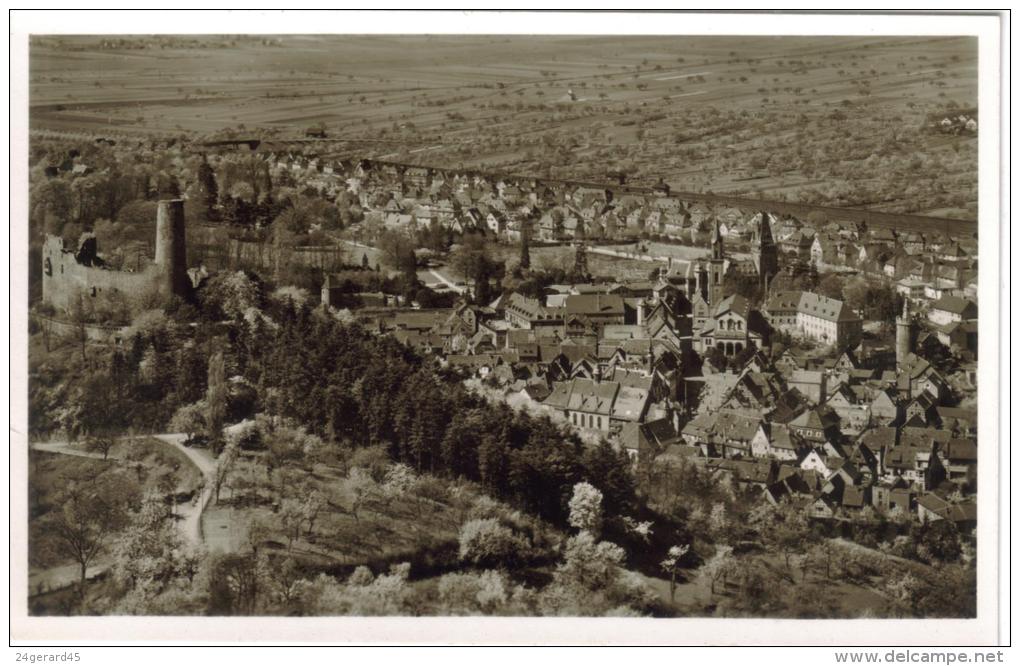 CPSM WEINHEIM (Allemagne-Bade Wurtemberg) - Blick Von Der Wachenburg Auf Stadt Und Burgruine Windeck - Weinheim