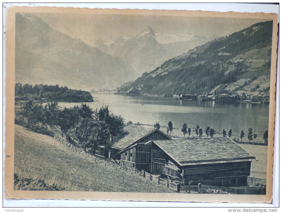 CPA Zell Am See Vue Chalet Georg Reymann Voyagé 1943 Timbre Hitler Cachet Sensure Erholung Im Echternacher Felsenland - Zell Am See