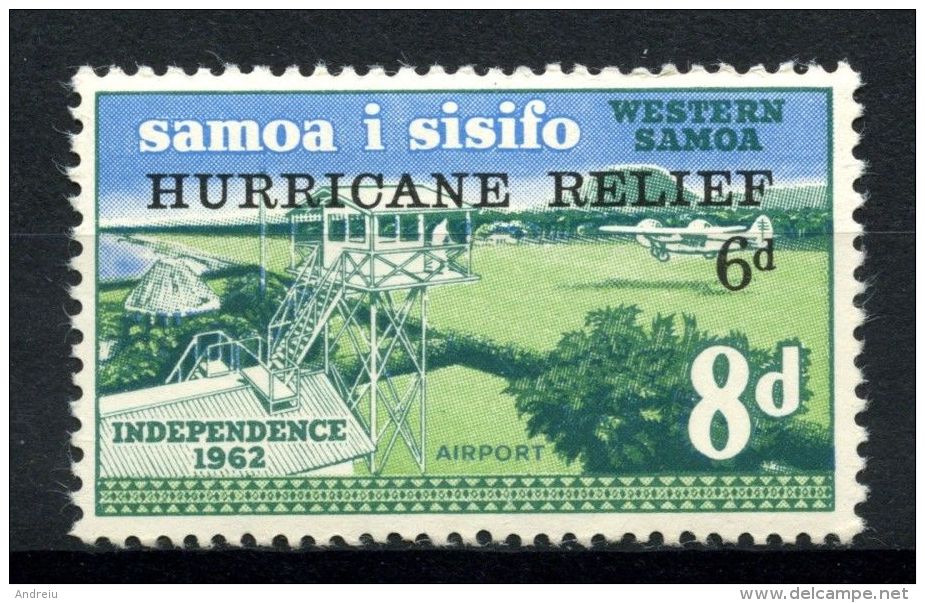 1962 Samoa I Sisifo, Independence, Surcharge HURRICANE RELIEF Michel 145 MNH - Samoa (Staat)