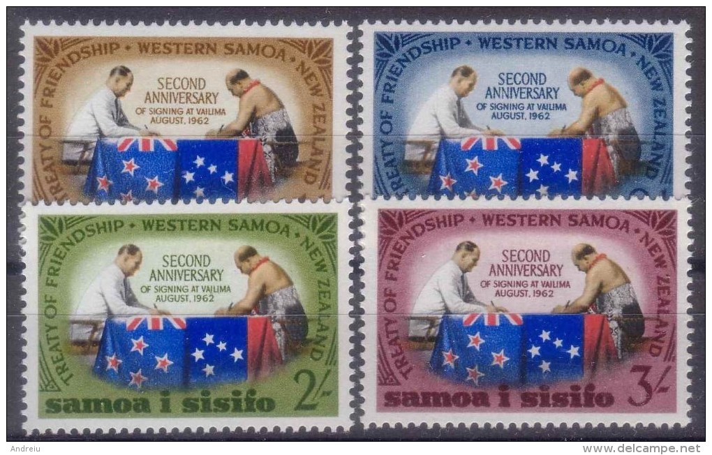 1964 Samoa I Sisifo, 2nd Anniversary Of New Zealand Friendship Treaty 4v. Scott 237/240 MNH - Samoa (Staat)