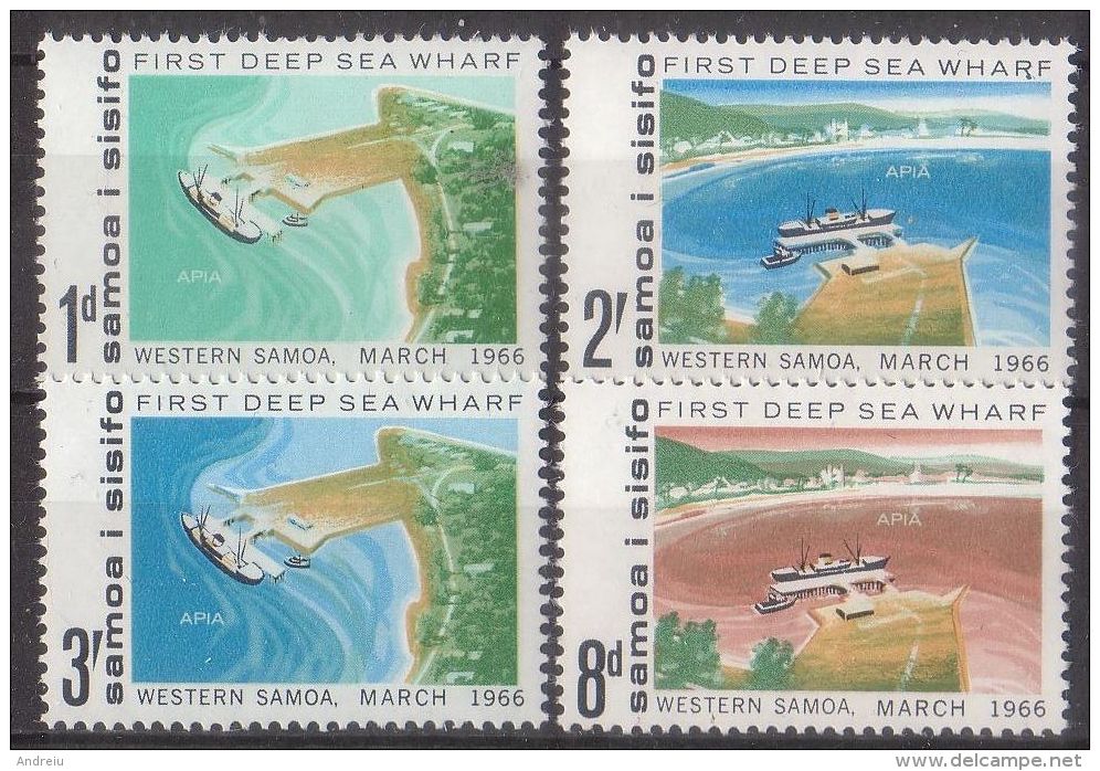 1966 Samoa I Sisifo, FIRST DEEP SEA WHARF 4v.  MI 137/140   MNH - Samoa (Staat)