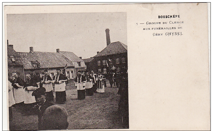 BOESCHEPE -  Le Drame -  Groupe Du Clergé Aux Funérailles De Gery Ghysel (voir Descriptif ) - Autres & Non Classés