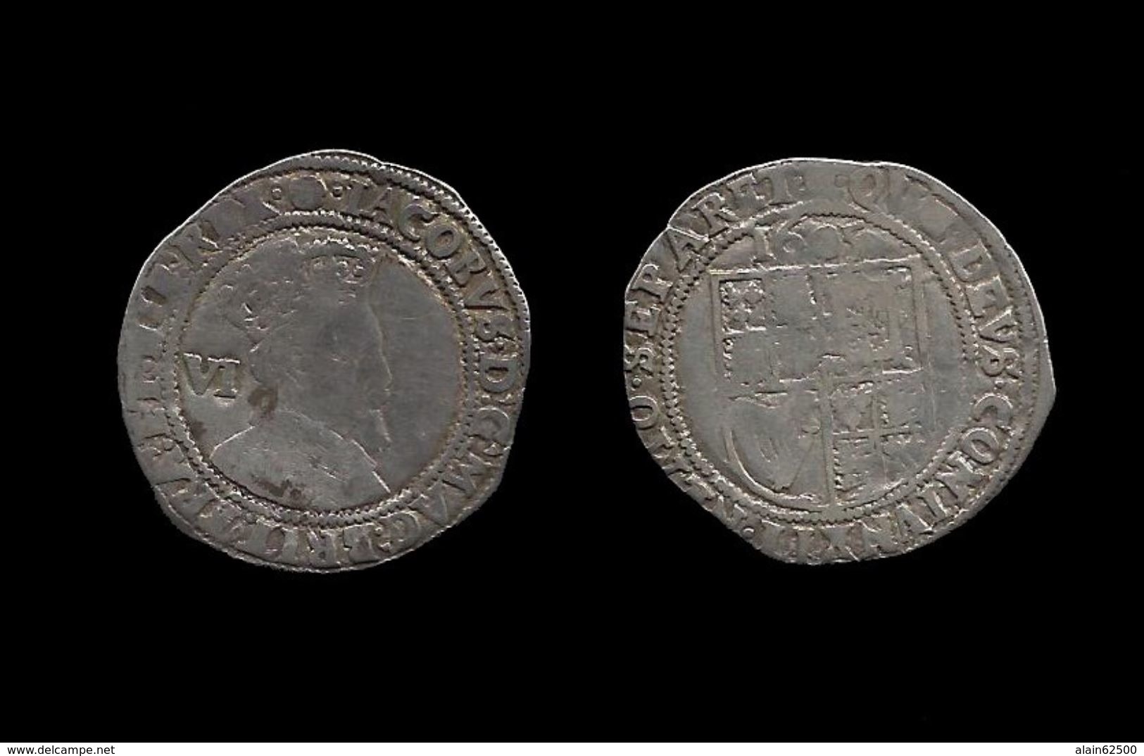 GRANDE BRETAGNE . JAMES I . 6 PENCES . 1605 . - …-1066 : Celtiques / Anglo-Saxonnes