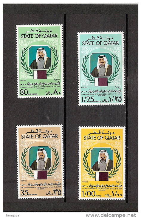 TIMBRE QATAR    N°404/7      4 VALEURS   NEUF  SANS CHARNIERE - Qatar