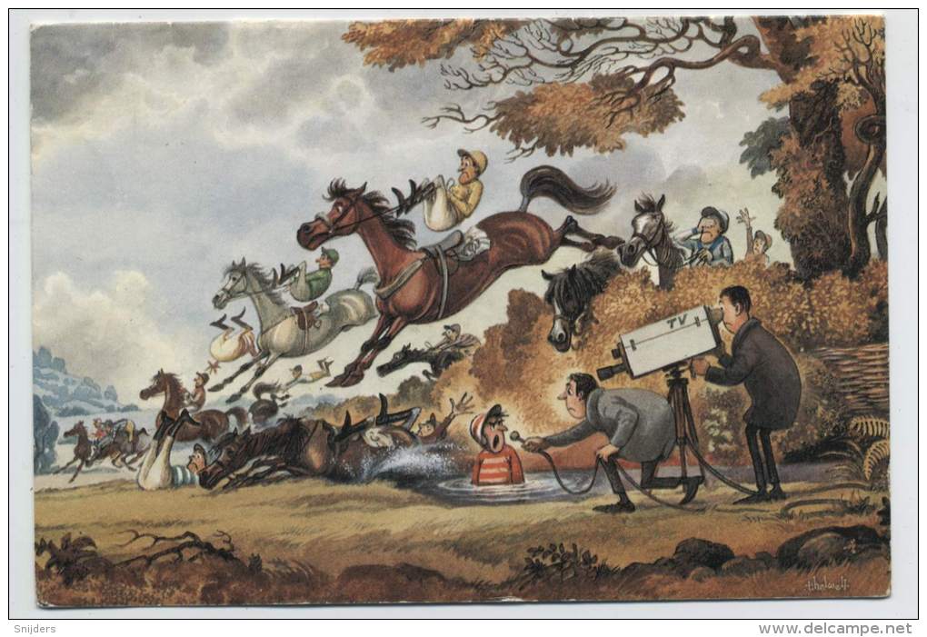 Norman Thelwell Steeple-chase Plooikaart Ongebruikt 1976 - Autres & Non Classés