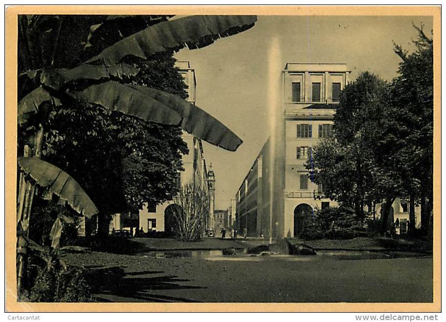 TORINO. I GIARDINI DI PIAZZA CARLO FELICE E SCORCIO DI VIA ROMA. BELLA CARTOLINA ANNI '40 - Autres Monuments, édifices