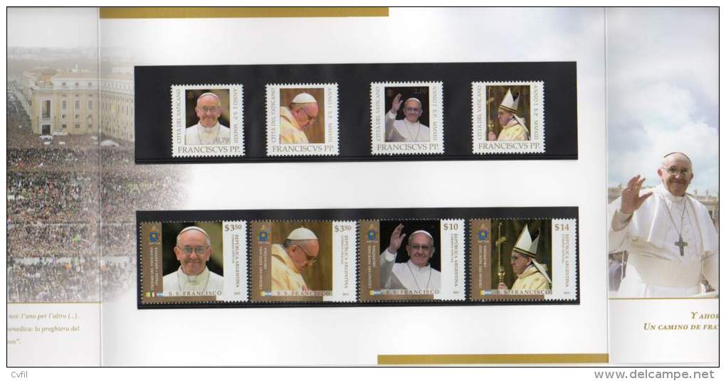 ARGENTINA 2013 - POPE FRANCIS: JOINT ISSUE With VATICAN (FOLDER) - Ungebraucht