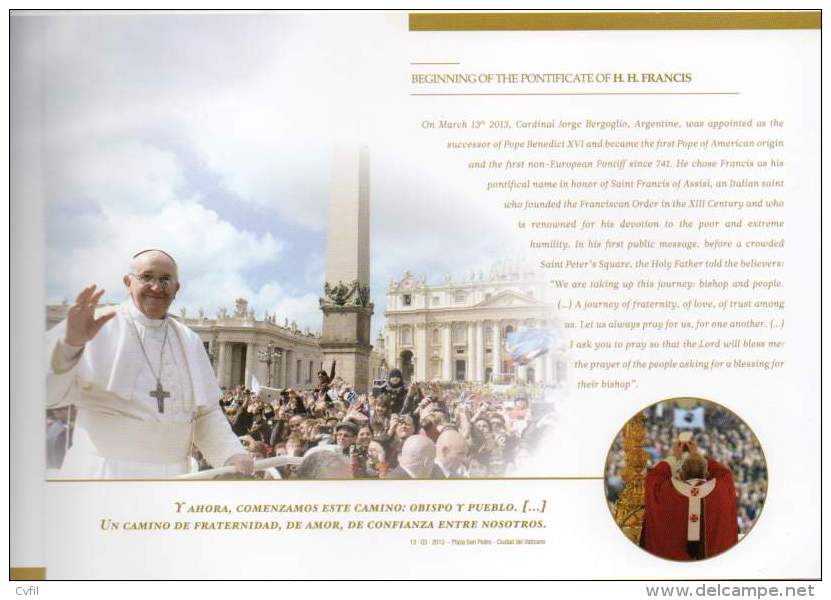 ARGENTINA 2013 - POPE FRANCIS: JOINT ISSUE With VATICAN (FOLDER) - Nuevos