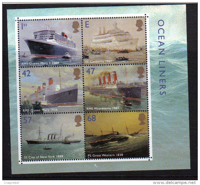 GB 2004 QE2 Ocean Liners Umm Mini Sheet 6 Stamps SG MS 2454.( A853 ) - Blocks & Miniature Sheets