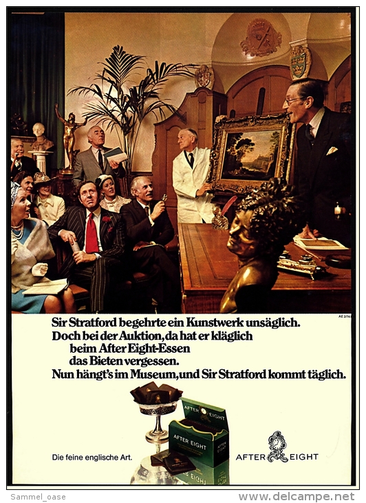 Reklame Werbeanzeige  ,  After Eight  -  Die Feine Englische Art  ,  Von 1974 - Schokolade