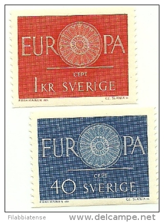 1960 - Svezia 454/55 Europa ---- - Nuevos