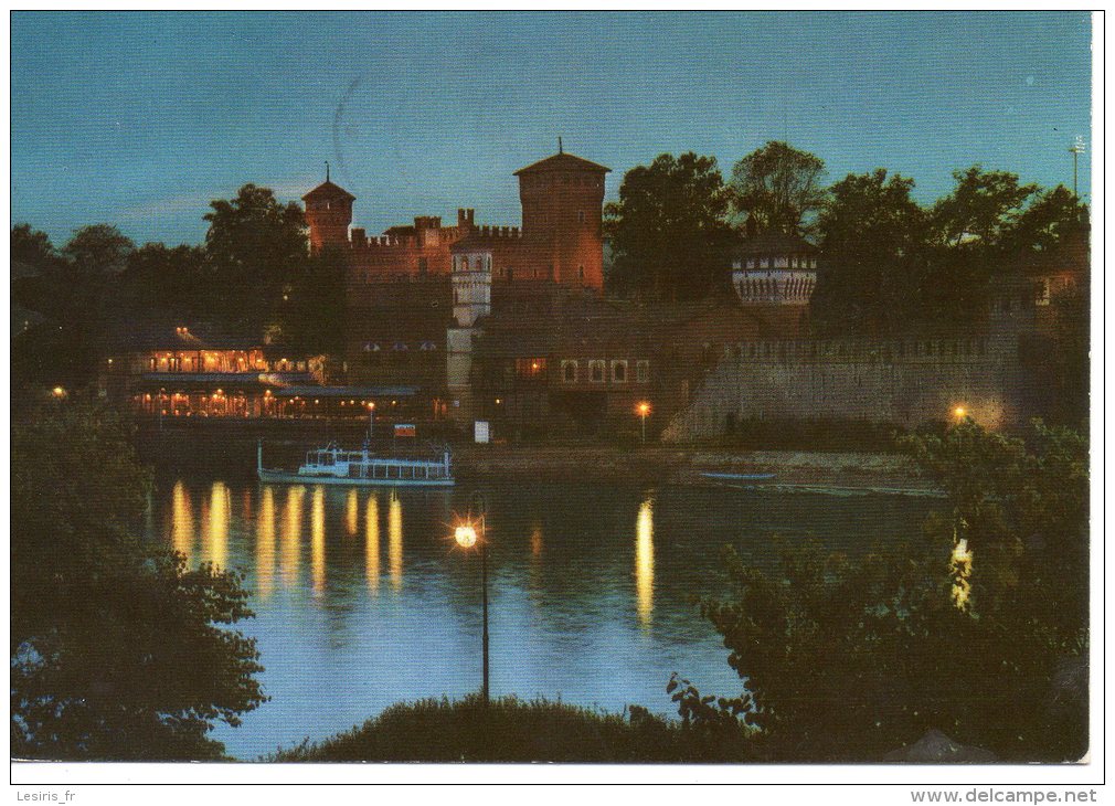 CP - PHOTO - TORINO - NOTTURNO SUL PO E CASTELLO MEDIEVALE - TO 42/33 - D. T. C. - Fiume Po