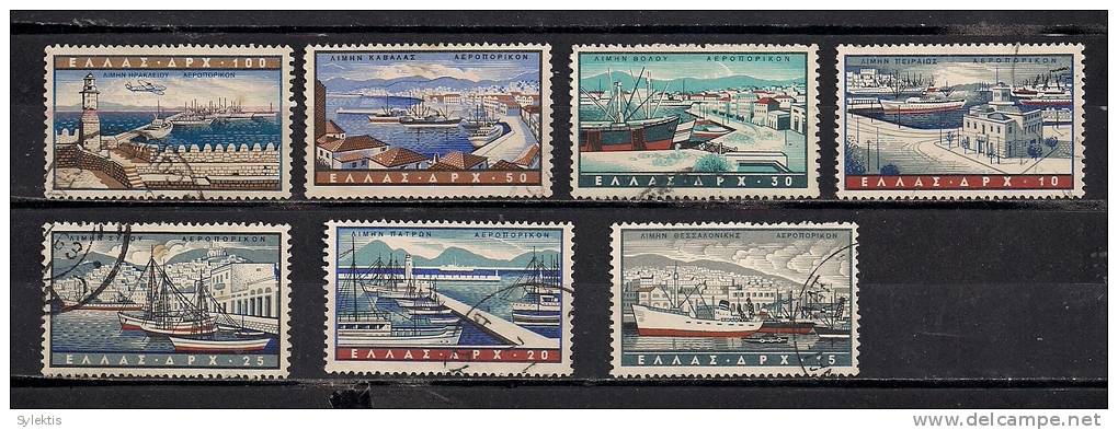 GREECE 1958 PORTS SET USED - Usati