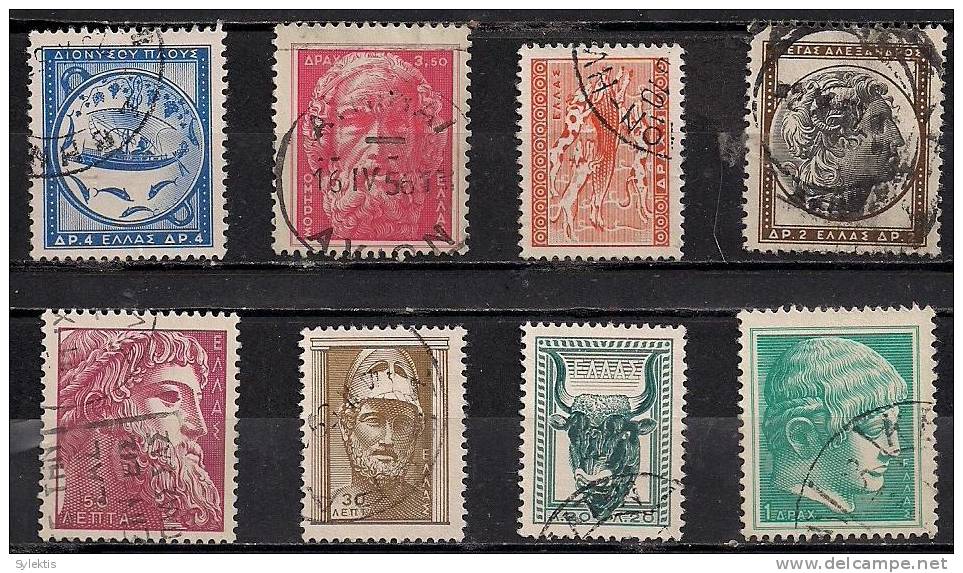 GREECE 1955 ANCIENT GREEK ART II SET USED - Usati