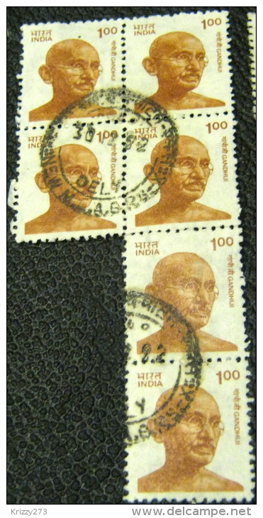 India 1991 Gandhi 1.00 X6 - Used - Oblitérés