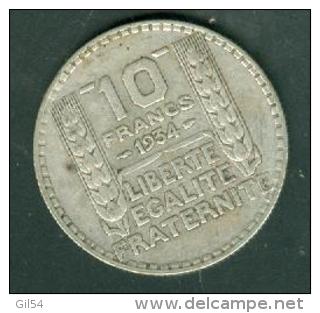 10 Francs Type Turin 1934  , Argent , Silver , Pia5203 - 10 Francs