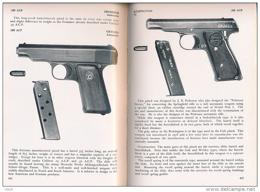 "The Book of Pistols & Revolvers", W.H.B. Smith (1962), 13 chapitres, 744 pages, Edit. Stackpole, 15,5 cm sur 23,5 cm...