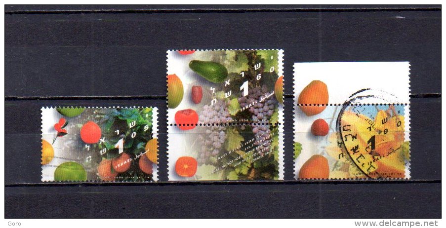 Israel   1996  .-   Y&T Nº   1329/1331 - Used Stamps (without Tabs)