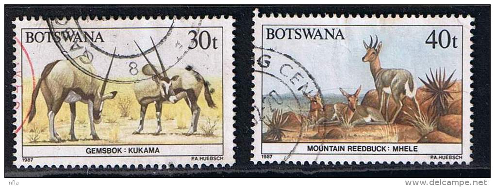 Botswana 1987, Michel # 415 + 417 O - Botswana (1966-...)