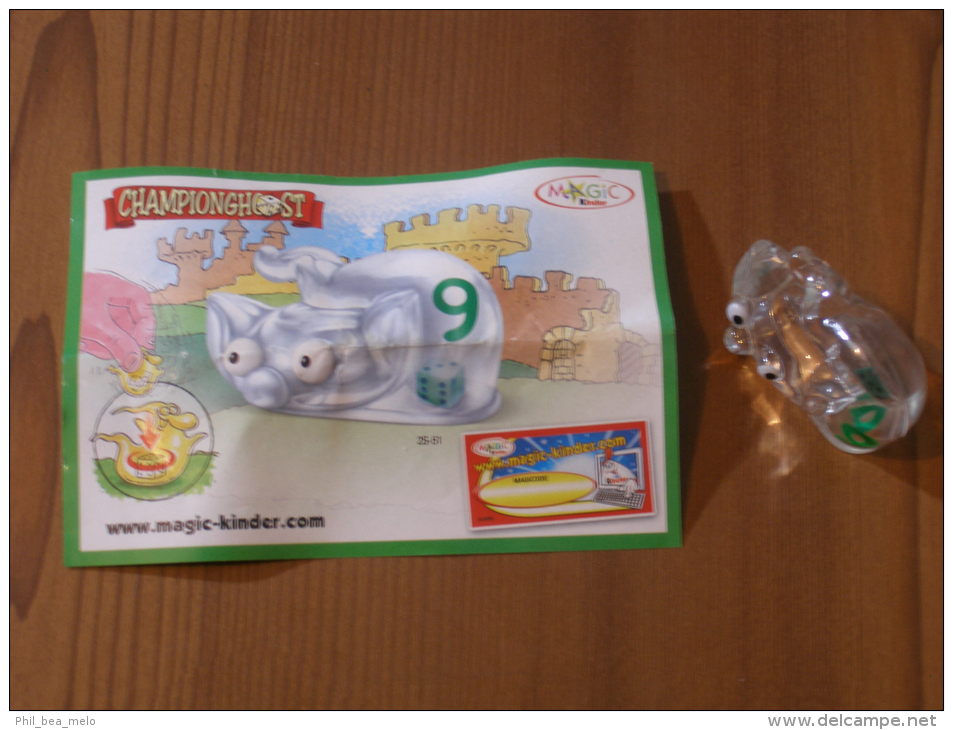 KINDER SURPRISE 2006 CHAMPIONGHOST - N°2S-51 - N°9 + BPZ - ETAT NEUF - Monoblocs