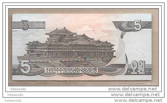 Corea Del Nord - Banconota Non Circolata Da 5 Won - 1998 - Korea (Nord-)