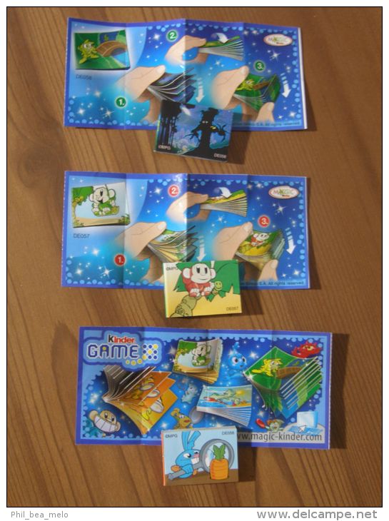 KINDER SURPRISE 2010 Mini-Livres - N°DE056 / DE 057 / DE058 + 3 BPZ - ETAT NEUF - Komplettsets